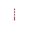 Barrier posts | Steel tube 70 x 70 mm | foldable, with 8 mm triangular lock | to be fixed by plugswith base plate 100 x 150 mm | hot-dip galvanized and red coatedwith three white reflecting stripes | without eyelet